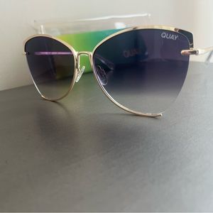 Quay Gold Rimmed Sunglasses